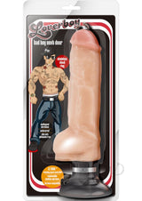 Loverboy Bad Boy Next Door Vibrating Dildo with Balls 13in - Vanilla