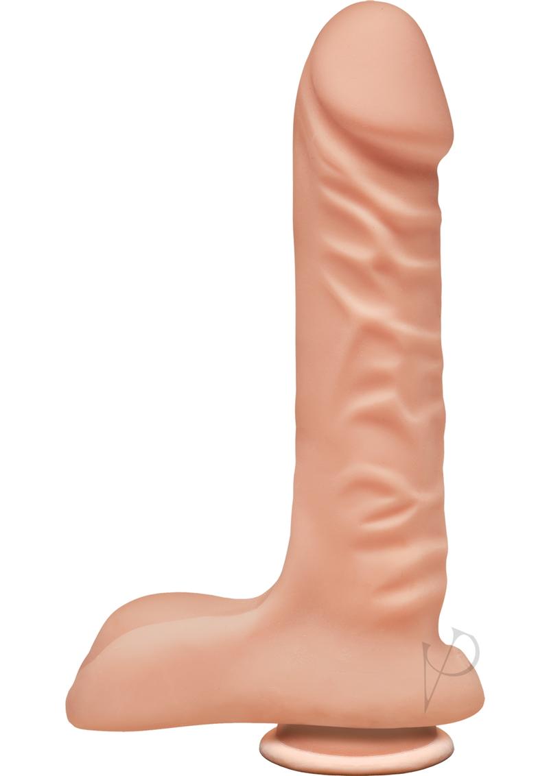 The D Super D Ultraskyn Dildo with Balls 8in - Vanilla