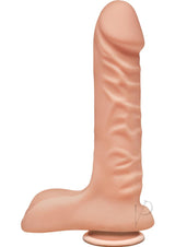 The D Super D Ultraskyn Dildo with Balls 8in - Vanilla