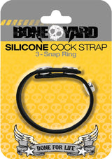 Boneyard Silicone Ball Strap 3-Snap Ring - Black