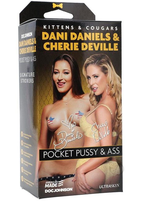 Signature Strokers Kittens and Cougars Dani Daniels and Cherie DeVille Ultraskyn Masturbator - Pussy and Butt - Vanilla