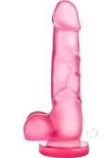 B Yours Sweet N` Hard 4 Dildo with Balls 7.75in - Pink