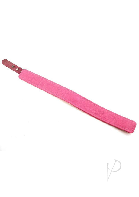 Rouge Plain Leather Adjustable Collar 1 Ring - Pink