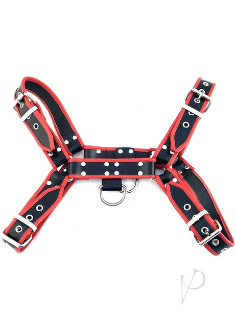 Rouge OTH AdjustableLeather Front Harness - Large - Black/Red