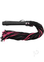 Rouge Suede Flogger with Leather Handle - Black and Pink