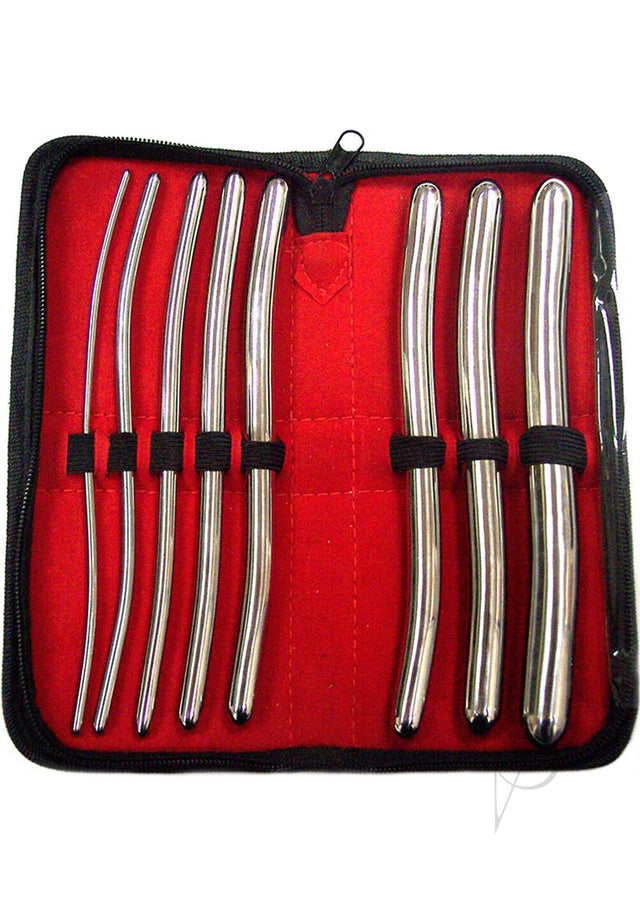 Rouge Hegar Urethral Dilator Stainless Steel Set (8 Piece Set) - Silver