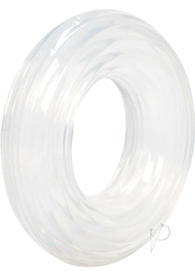 Premium Silicone Cock Ring - Large - Clear