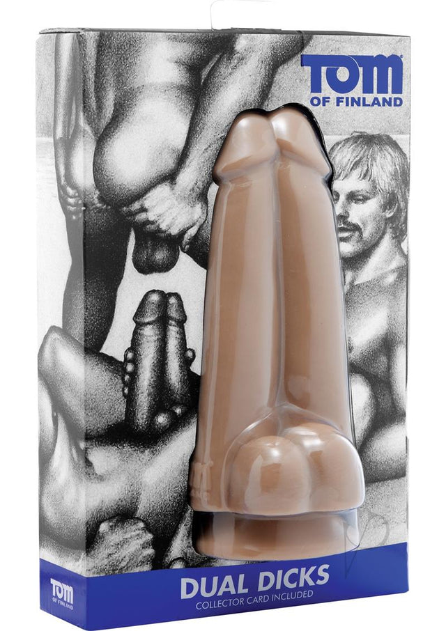 Tom Of Finland Dual Dicks 9.25in Dildo - Vanilla