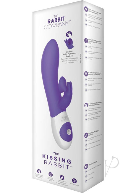 The Rabbit Company The Kissing Rabbit Rechargeable Silicone Vibrator with Clitoral Suction - Purple