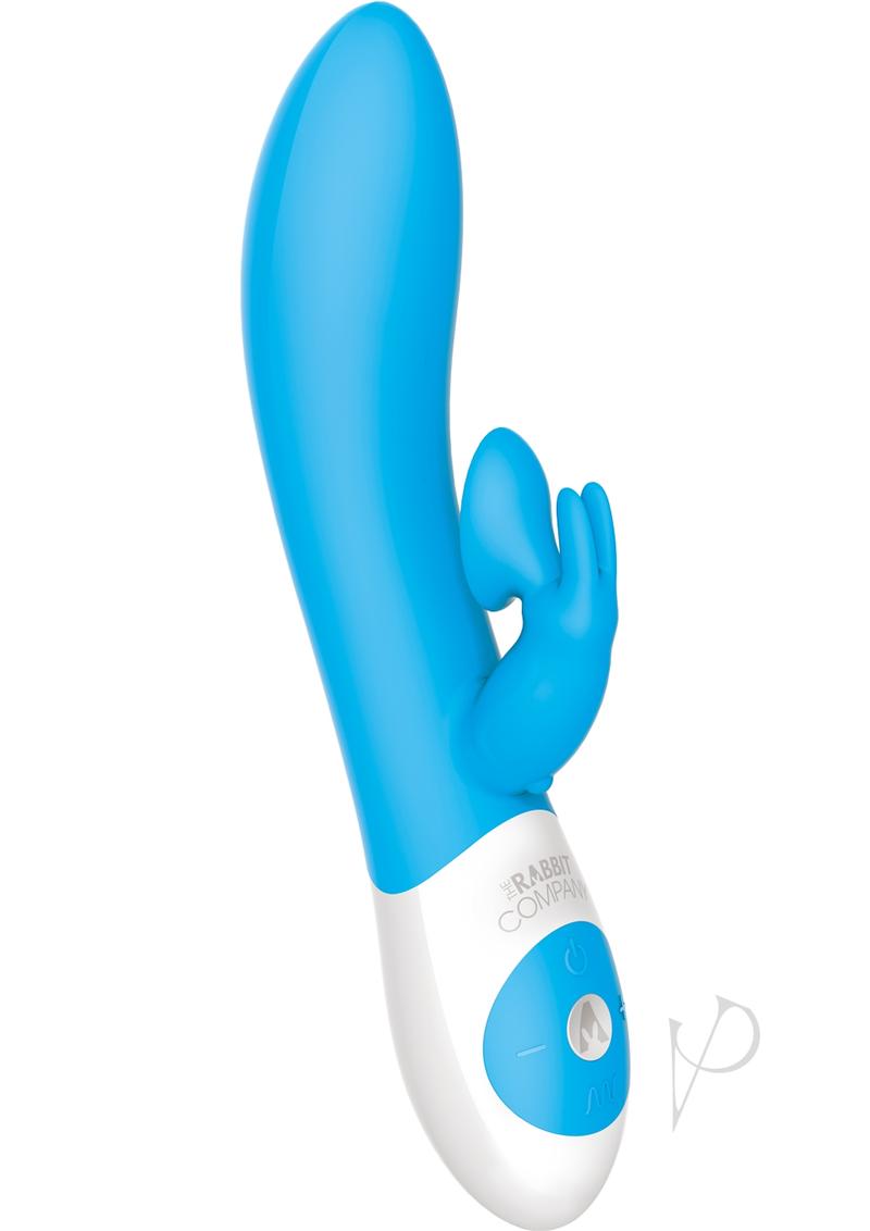 The Rabbit Company The Kissing Rabbit Rechargeable Silicone Rabbit Vibrator - Blue