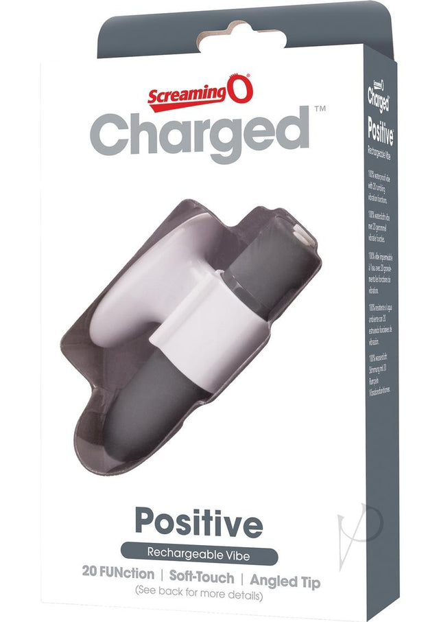 Charged Positive Rechargeable Waterproof Vibrator - Grey