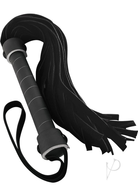 Renegade Bondage Leather Whip - Black