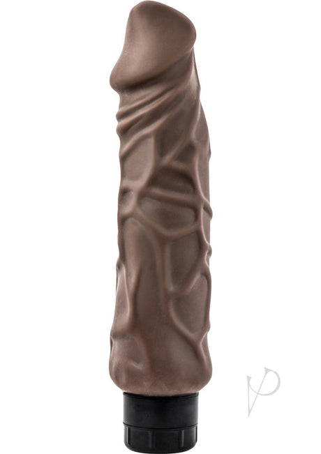 Au Naturel Home Wrecker Vibrating Dildo 9.5in - Chocolate