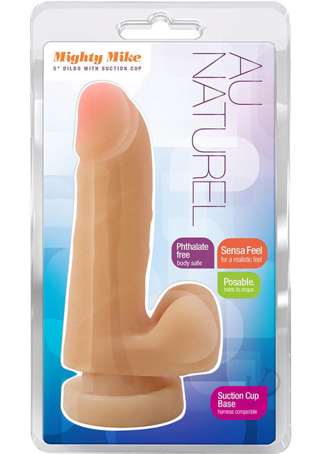 Au Naturel Mighty Mike Dildo 5in - Vanilla