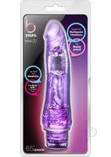 B Yours Vibe 7 Vibrating Dildo 8.5in - Purple
