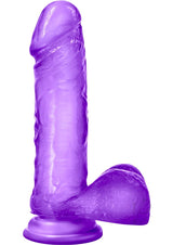 B Yours Sweet N` Hard 2 Dildo with Balls 7.75in - Purple