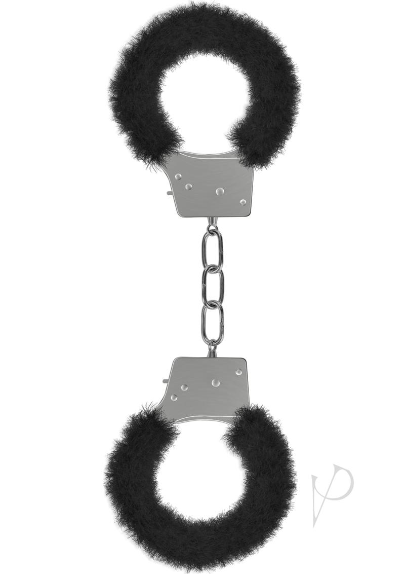 Ouch! Beginner`s Furry Handcuffs - Black