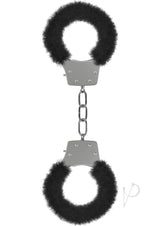 Ouch! Pleasure Furry Handcuffs - Black