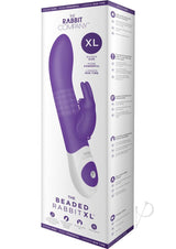 The Rabbit Company The Beaded Rabbit XL Rechargeable Silicone Vibrator with Rotating Beads - Purple