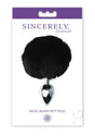 Sincerely Metal Bunny Butt Plug - Black/Silver