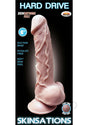 Hard Drive Skinsations Realistic Silicone Dildo 8in - Vanilla