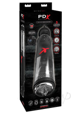 PDX Elite Rechargeable Deluxe Mega-Bator Masturbator - Clear/Black