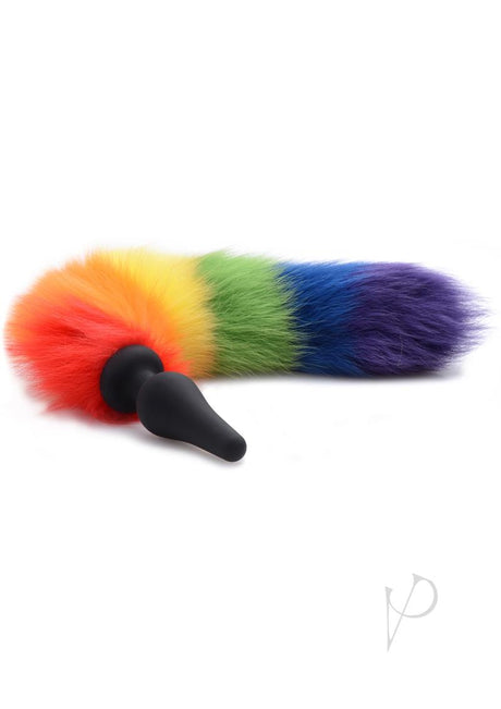 Tailz Rainbow Tail Silicone Butt Plug - Rainbow