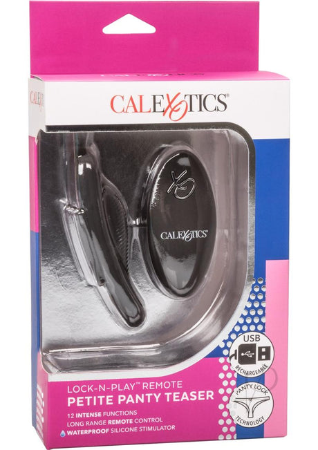 Lock-N-Play Petite Panty Teaser Rechargeable Silicone Panty Vibe with Remote Control - Black