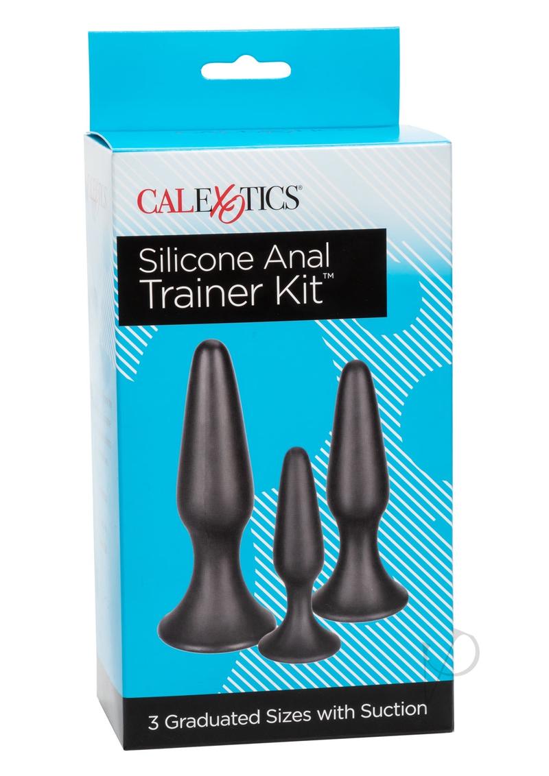 Silicone Anal Trainer Kit Black 3 Sizes