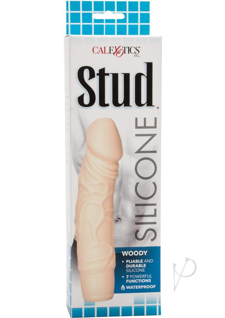 Silicone Stud Woody Vibrator - Vanilla