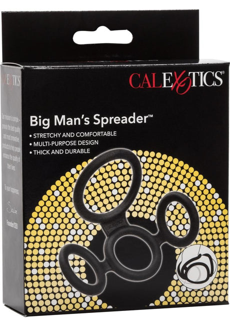 Big Man's Spreader Silicone Cock Ring - Black