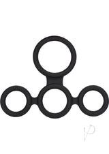 Big Man`s Spreader Silicone Cock Ring - Black