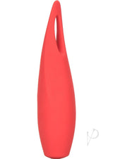 Red Hot Spark USB Rechargeable Silicone Mini Vibrator - Red
