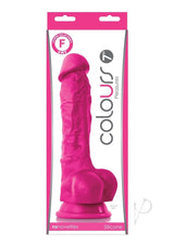 Colours Pleasures Silicone Dildo 7in - Pink