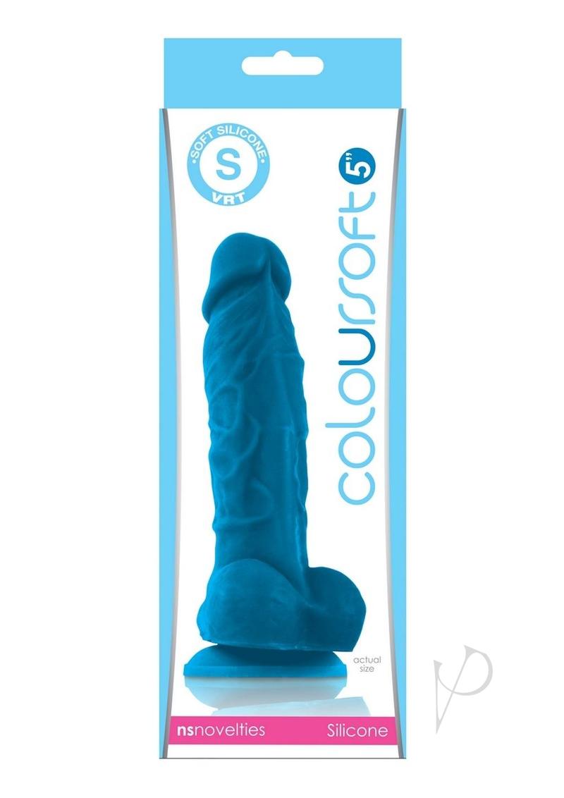 Coloursoft Silicone Dildo 5in - Blue