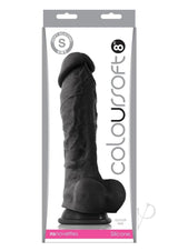 Coloursoft Silicone Dildo 8in - Black