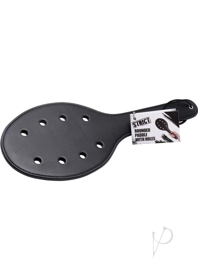 Strict Deluxe Rounded Paddle with Holes - Black