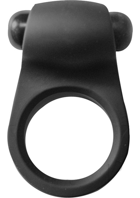 Maxx Gear Pleasure Ring Silicone Vibrating Cock Ring - Black