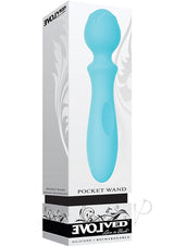 Pocket Wand Rechargeable Silicone Wand Massager - Aqua