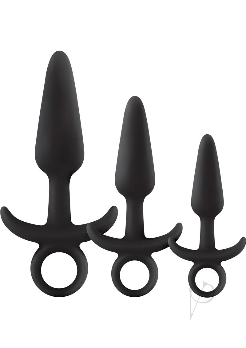 Renegade Men`s Tool Kit Silicone Anal Plugs (set of 3)- Black