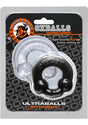 Oxballs Ultraballs Cock Ring Set (2 pack)- Black and Clear