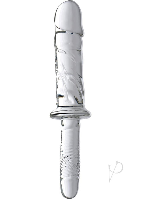 Master Series Brutus Glass Dildo Thruster - Clear