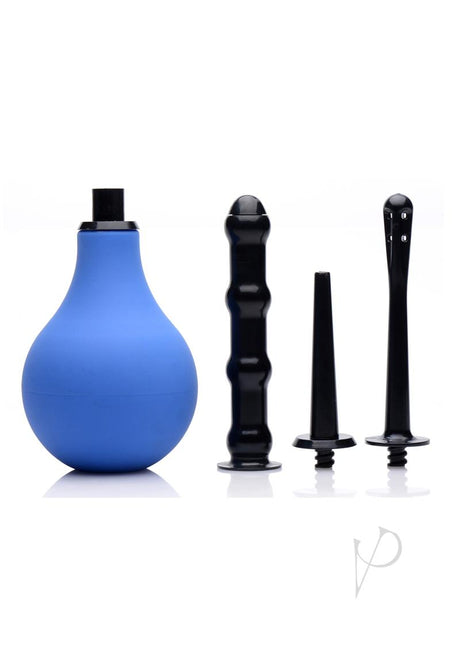 CleanStream Premium One-Way Valve Anal Douche Set - Blue