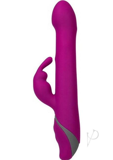 Commotion Rhumba Rechargeable Silicone Rabbit Vibrator - Raspberry