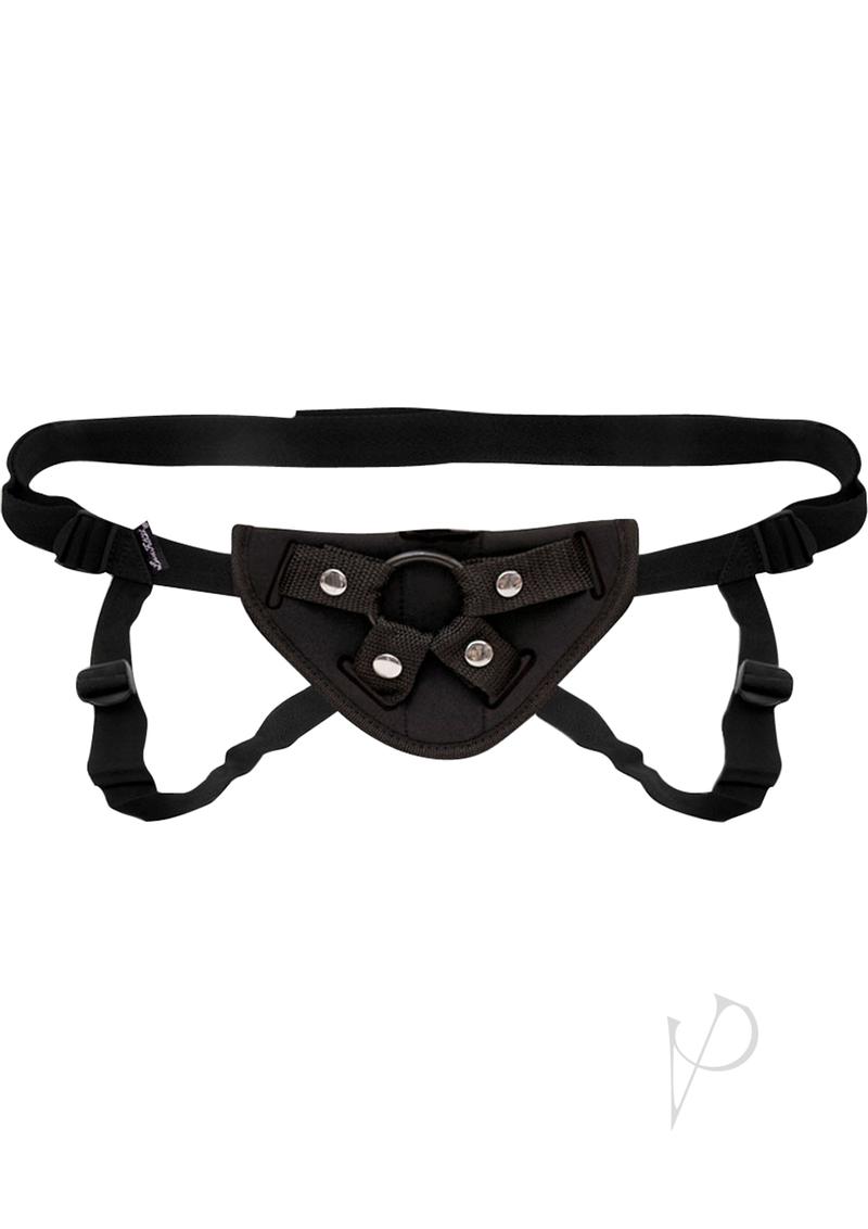 Lux Fetish Neoprene Strap-On Harness - Black