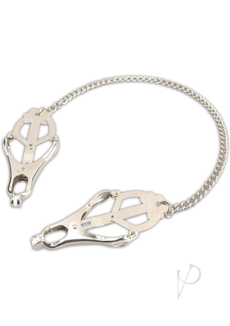 Lux Fetish Japanese Clover Steel Nipple Clamps Adjustable