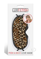 Lux Fetish Peek-A-Boo Love Mask - Leopard