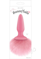 Bunny Tails Silicone Butt Plug - Pink