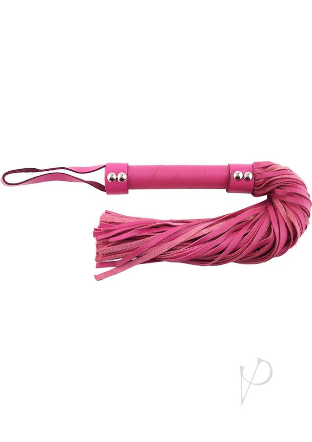 Rouge Short Leather Flogger - Pink