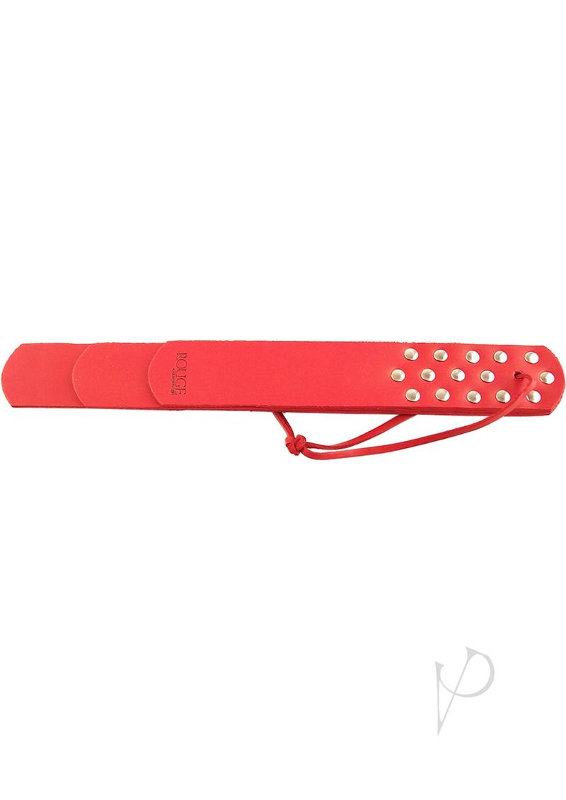 Rouge Leather Three Flap Paddle - Red